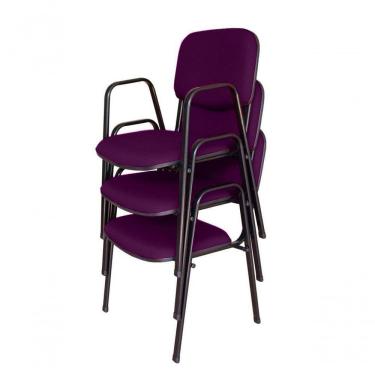Imagem de 03 Cadeiras Para Auditórios Linha Hotel Auditório Roxo