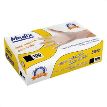 Imagem de Luva De Vinil Medix Sem Po Tamanho GG Caixa Com 100 Unidades