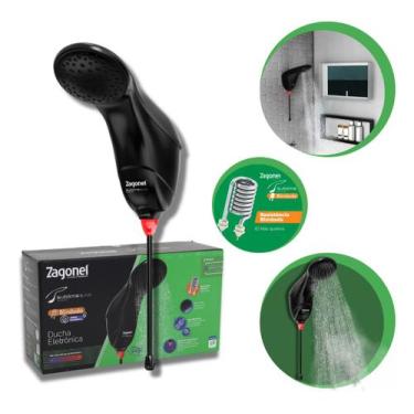 Imagem de Ducha Sublime Eletrônica Blindada Preta 220V 4000W Zagonel Alta Perfor