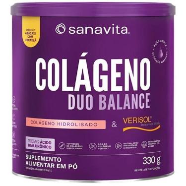 Imagem de Colágeno Verisol em Pó Duo Balance Sanavita Hidrolisado Verisol e Ácido Hialurônico Pele Corpo-Unissex