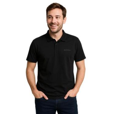 Imagem de Camisa Masculina Mormaii Gola Polo Preta 054000, Preto, G