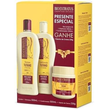 Imagem de Kit Shampoo e Condicionador 500mL + Banho de Creme 230g Tutano Bio Ext