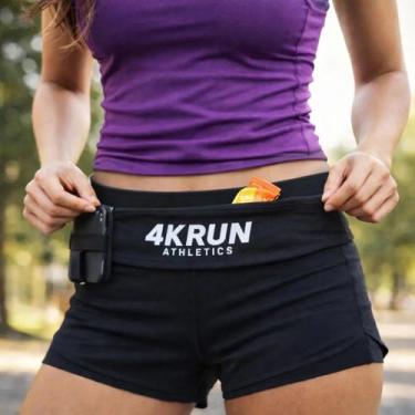 Imagem de Cinto de Corrida 4KRUN Porta Celular 3 Bolsos Impermeável Unissex Fitn