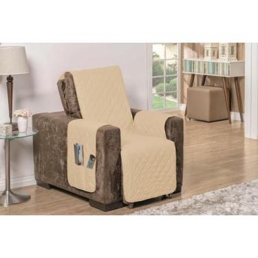 Imagem de Capa para sofa poltrona de 1 lugar retratil reclinavel em dupla face i