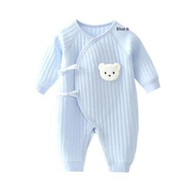 Imagem de Macacão De Algodão Unissex Para Bebês Com Chapéu, Roupas Para Recém-Na