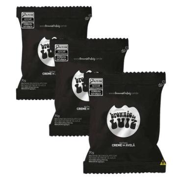 Imagem de Brownie Do Luiz Creme De Avelã Kit 3 Unidades De 70G