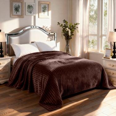Imagem de Manta Cobertor Casal Corttex Luster Canelada 180x220cm Microfibra Antialérgico Super Macio Premium