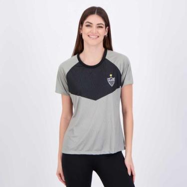 Imagem de Camisa Atlético Mineiro Skylab Feminina Cinza e Preta, G