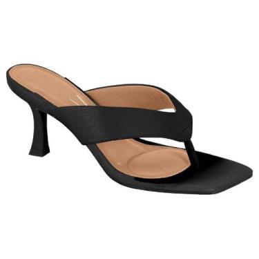 Imagem de Sandália Vizzano Casual Salto Médio Feminino -, Preto, 38