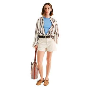 Imagem de Shorts Hering Off White Detalhada-Feminino