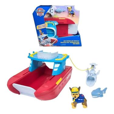 Imagem de Patrulha Canina  Maritima Barco Patrulhador 2 em 1 (Terra e Agua) Com Chase – Flutua na...