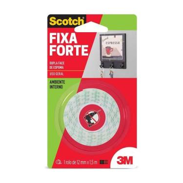 Imagem de Fita de Espuma Dupla Face Scotch 3M Fixa Forte 12mmx1,5m