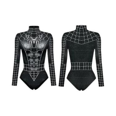 Imagem de Maiô Feminino De Uma Peça Homem-Aranha Fantasia Cosplay Macacão Roupa 