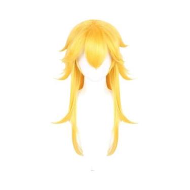 Imagem de Peruca Amarela De Princesa Longa E Ondulada Para Halloween, Fantasia D