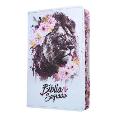 Imagem de Bíblia Pentecostal Feminina Letra Gigante Com Índice Leão Ro - Congrat