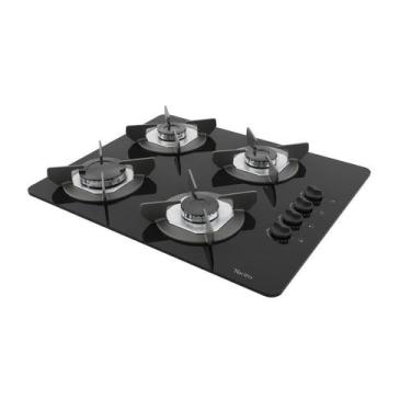 Imagem de Cooktop Terim Safe Ferro Fundido 4 Bocas A Gas Preto Bivolt, Bivolt