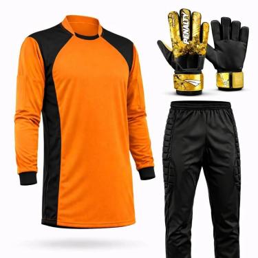 Imagem de Kit Goleiro Juvenil Camisa + Calça Acolchoada + Luva De Goleiro Penalty-Unissex