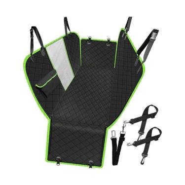 Imagem de Capa Protetora para Banco Traseiro de Carro Preto com Verde Impermeável para Transporte...