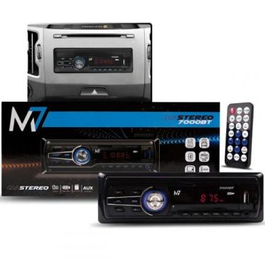 Imagem de Rádio Automotivo Bluetooth Mp3 Fm Usb Sd Som 7000bt M7 Preto - JR8