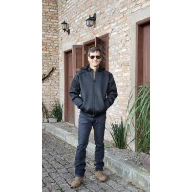 Imagem de Jaqueta Masculina Neoprene Forrada com Capuz Removível Forrado Inverno