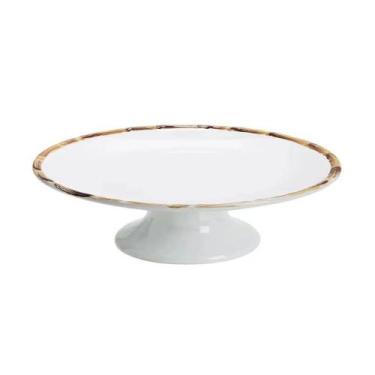 Imagem de Porta Bolo com Pé Borda Bambu Natural Scalla 28 cm 1º L
