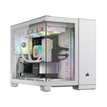 Imagem de Gabinete gamer corsair 2500x, mid-tower, vidro temp, s/ fan, white - c