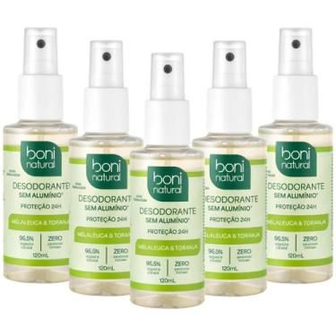 Imagem de Kit 5 Desodorante Spray Boni Natural Melaleuca Toranja Sem Aluminio Ve