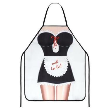 Imagem de Avental De Cozinha Criativo Sexy Maid Ooh La La Impermeável Churrasco 