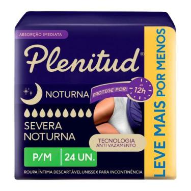 Imagem de Roupa Íntima Plenitud Noturna Unissex Tamanho P/M 24 Unidades Descartá
