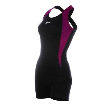 Imagem de Macaquinho Speedo Feminino Cross Preto/fucsia 179113-180076-gg
