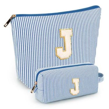 Imagem de Conjunto de bolsa de maquiagem mibasies Blue J para mulheres e meninas