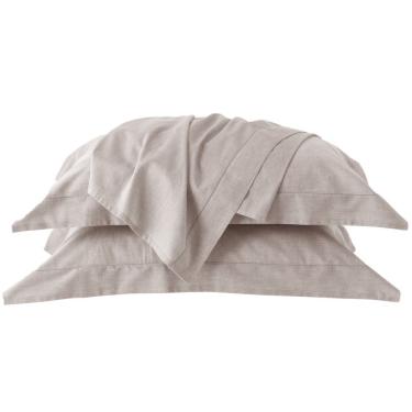 Imagem de Jogo de Cama 4 Peças Queen 100% Algodão 200 Fios Liso Rosê Chambret Kacyumara
