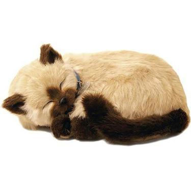 Imagem de Brinquedo Filhote Gato Siamês Caramelo Pelúcia com Simulação de Respiração Imex