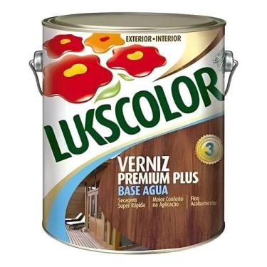 Imagem de Verniz Madeira Base Água Imbuia Brilhante 3,6l Lukscolor - Brilhante -