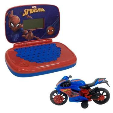 Imagem de Kit Homem-aranha - Laptop Infantil Bilíngue + Moto Roda Livre Webcycle