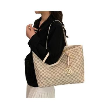 Imagem de Bolsa De Ombro De Couro PU Estampada De Grande Capacidade Para Mulhere