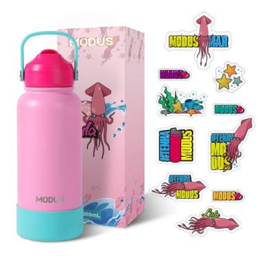 Imagem de Garrafa Térmica Água Café Suco Inox 1L MODUS Esportiva Academia com Ba