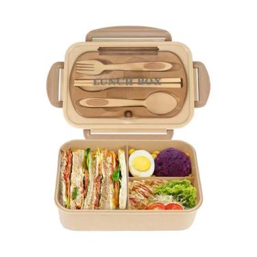 Imagem de Marmita Bento Para Adultos Com 4 Compartimentos Para Homens E Mulheres