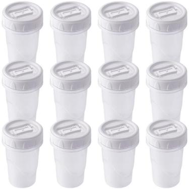 Imagem de Pote de plástico Clic rosca porta temperos 90ml branco com 12 unidades