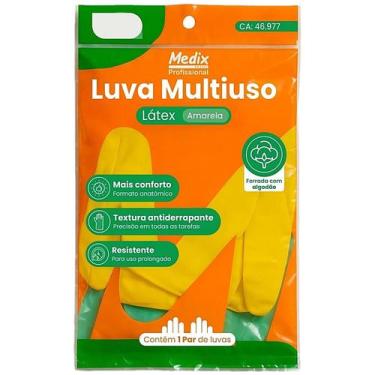Imagem de Luva Multiuso Medix Profissional Amarela Tam M - par