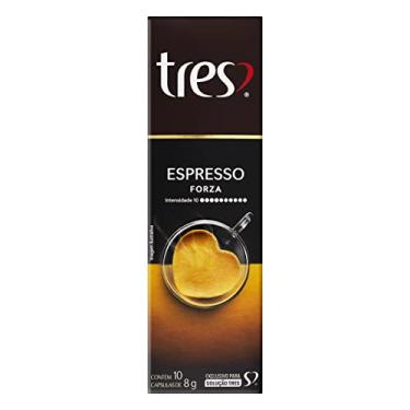 Imagem de Cápsula de Café Espresso, FORZA, Contém 10 Cápsulas, TRES, 3 CORAÇÔES