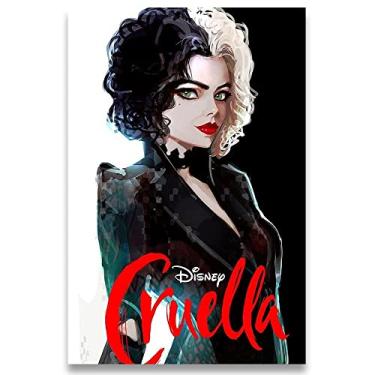 Imagem de Poster Decorativo 42cm x 30cm A3 Brilhante Cruella Dalmatas