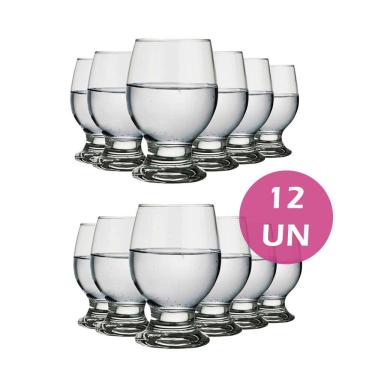 Imagem de Kit 12Un Copo Taça Vidro Paulista 250Ml Nadir Cerveja Água