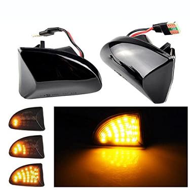 Imagem de 1 par de luzes LED dinâmico marcador lateral indicador de luzes de seta para Mercedes-BENZ Smart Smart Fortwo W451 Coupe/Cabrio # A4519067700 (Black-Star)