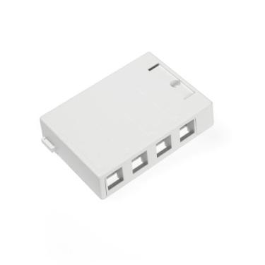 Imagem de Leviton 41089-4WP Caixa de montagem em superfície QuickPort, 4 portas, branco