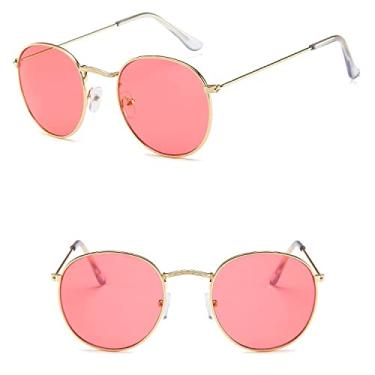 Imagem de Óculos de sol ovais retrô feminino/homem designer vintage pequeno preto vermelho amarelo tons óculos de sol óculos de sol,c9,liga