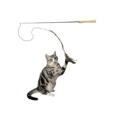 Imagem de Brinquedo para Gatos Gatinhos Varinha Pesca Penas