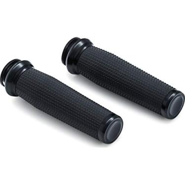 Imagem de Kuryakyn Acessório de guidão de motocicleta 5961: Punho de mão debulhador para motocicletas indianas 2018-19, preto acetinado, 1 par