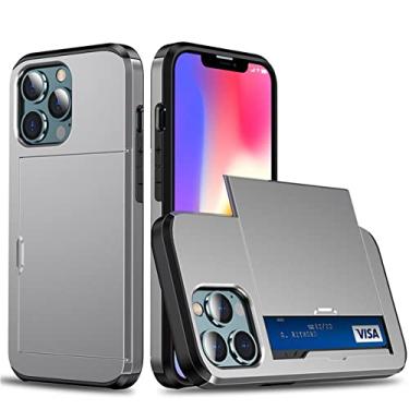 Imagem de Porta-cartão de crédito carteira para telefone com slot de identificação para iphone 13 pro 11 12 pro max xr x xs max 7 8 plus capa, t4, para iphone 12 pro