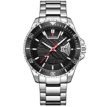 Imagem de Relógio de Quartzo Masculino em Aço Inoxidável Clássico Luxuoso A Prova D`água